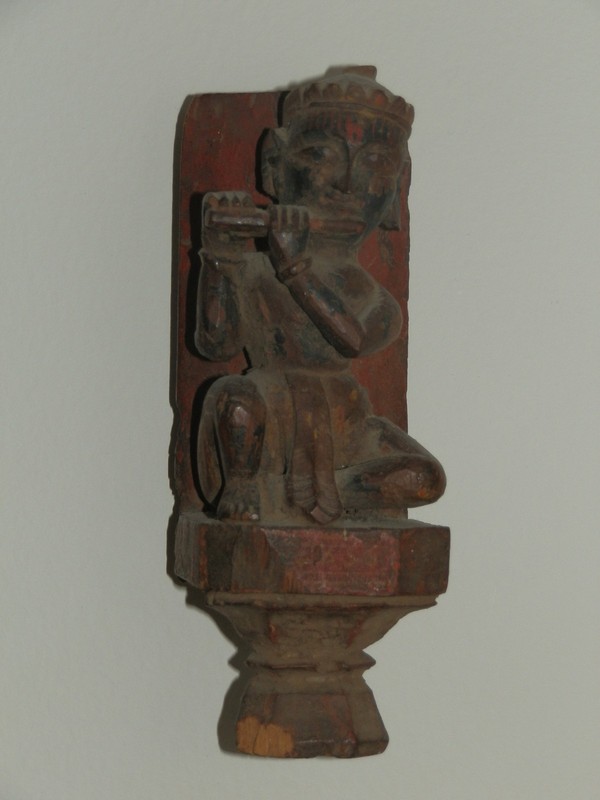 wood Krishna w. flute 19th century