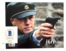CHRISTOPH WALTZ SIGNED INGLOURIOUS BASTERDS 8X10 PHOTO HANS LANDA DJANGO BAS
