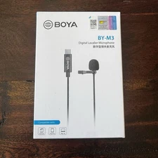 BOYA BY-M3 Clip-on Lapel Lavalier Microphone Mini Mic USB-C Android iPad Pro Mac