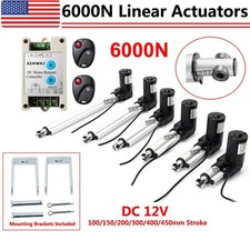DC 12V Linear Actuator 1320lbs W/ Remote Controller Electric Motor 6000N Lift IG