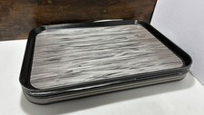 Carlisle Dinex Non-Skid 15" x 20" Non-Skid Serving Trays Quarry Graphite Qty: 7