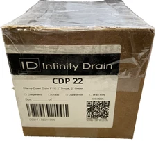 Infinity Drain CDP 22 Clamp Down Drain PVC Throat 2” Outlet Gray