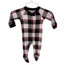 Baby Boy Girl Footed Pajamas Sleepwear 3M 6M Plaid