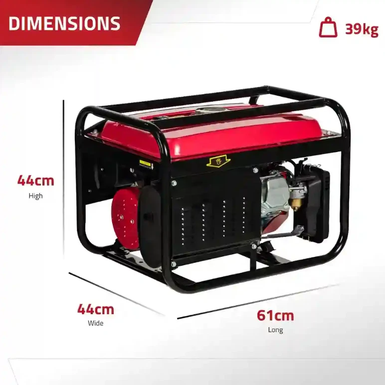 Excel Power 3kW Open Frame Petrol Generator Recreational Camping 2 Year Warranty - Image 3 of 4