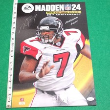 Michael Vick Autograph Madden NFL 24 Print PSA/DNA COA Madden Goat Silver Signed