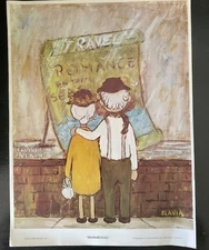 FLAVIA WEEDN Vintage  LITHOGRAPH PRINT, 11 X 14 "REMEMBERING" 