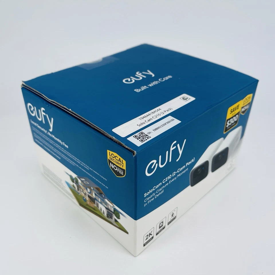 Eufy Security SoloCam Model C210 Wireless Wifi 2K Resolution Camera 2 Pack White - Image 4 of 4