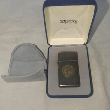 Zippo Slim 1997 40th Anniversary Edition Lighter with Case Used