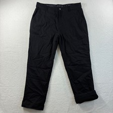 Gerry Venture Fleece Lined Pants Mens 36x29 Black Stretch Hiking Winter Outdoors