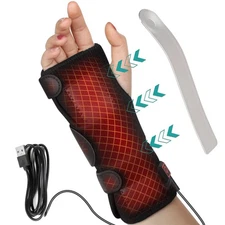 Wrist Thumb Brace Heating Pad for Arthritis and Carpal Tunnel Relief, Heated W