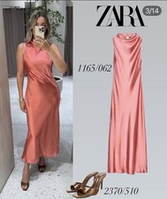 ZARA SATIN MIDI DRESS SIZE M