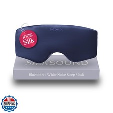 SilkSound 100 Mulberry Silk Bluetooth Sleep Mask, Skin-Friendly Sleeping Eye