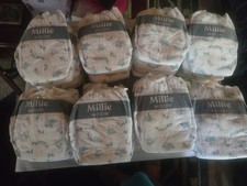 100 Newborn Diapers Millie Moon/Mama Bear/Rascal Diapers -  Opened