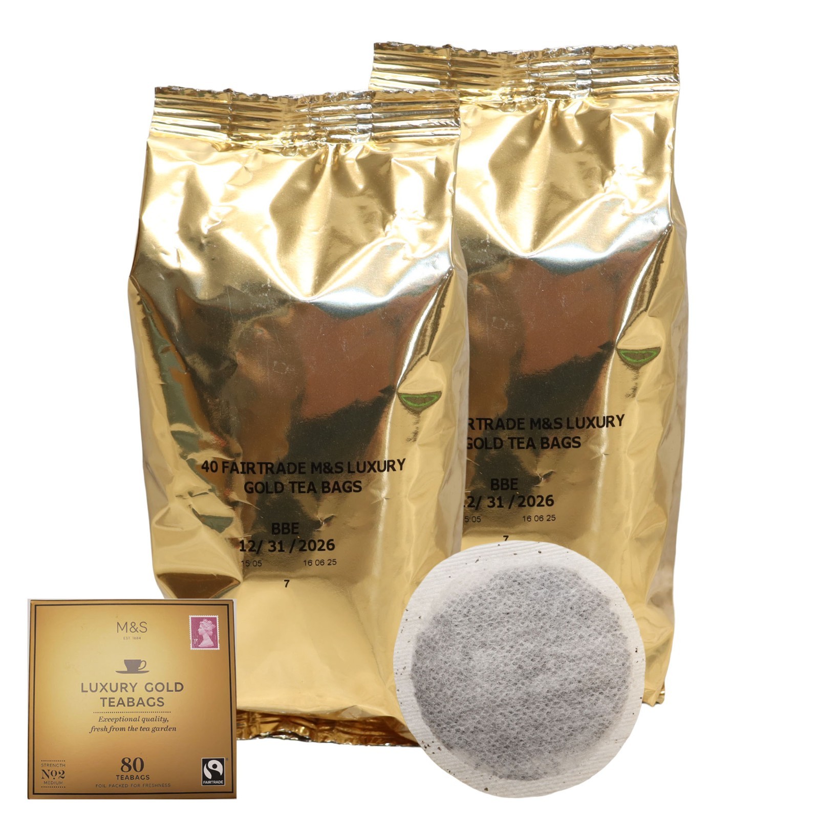 Bags -80 Count- Tea Bags Strength #2 Medium Black