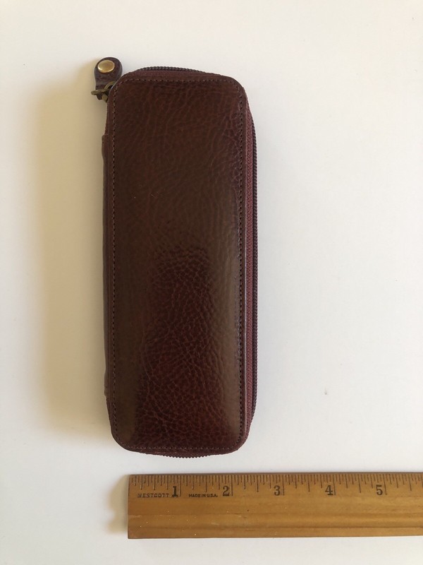  Vintage Pecan Brown Leather? Faux Leather? Paradise Pen Fountain Pen Case 