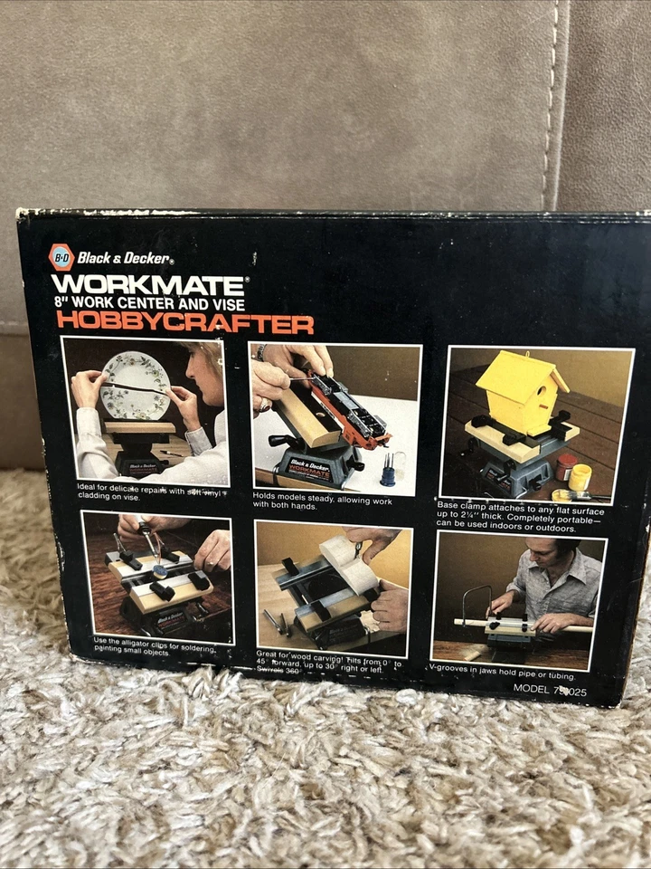 Vintage Black & Decker 8” Workmate Work Center &Vice Hobby Crafter 79-025 UNOPEN - Image 4 of 4