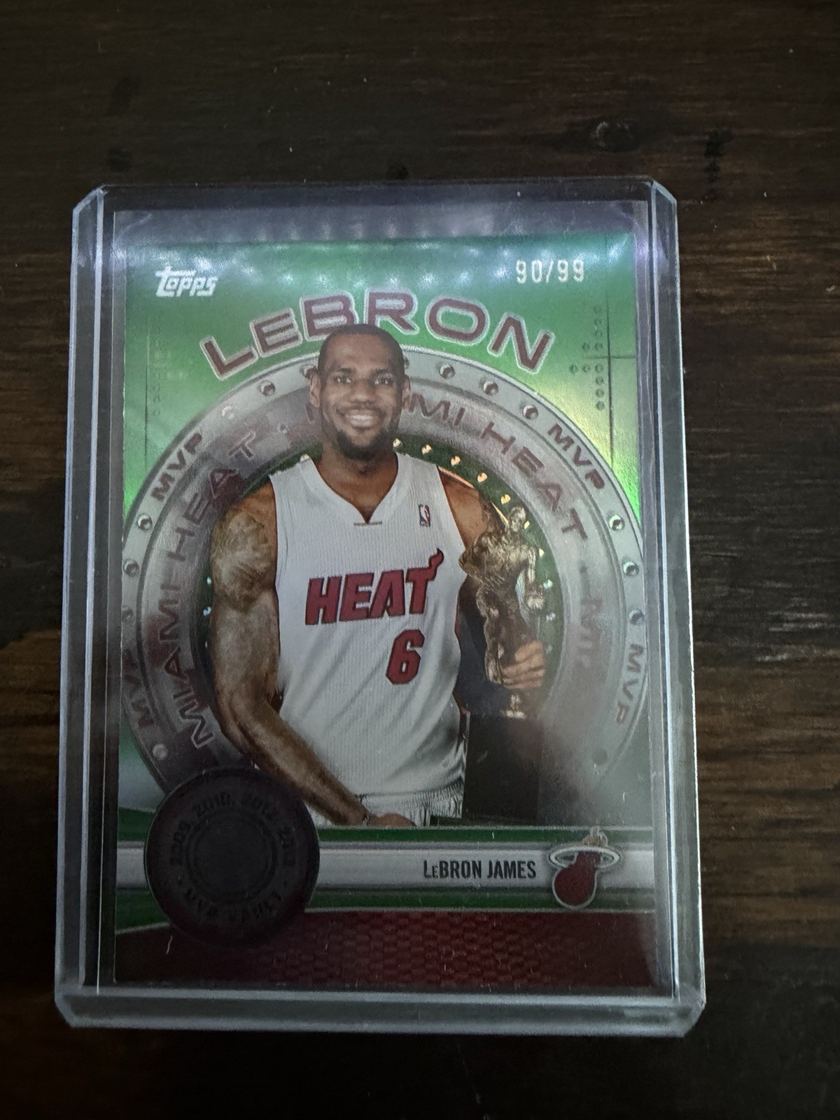 2025-26 Topps LeBron James MVP-8 MVP Vault Green Rainbow Foil /99 SP Heat