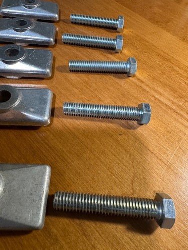 FIVE VINTAGE OLD SCHOOL Bicycle Kickstand Silver Alloy Top Plate Only W/ BOLTS - Picture 4 of 9