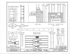 East Haddam Connecticut Nathaniel Baker House HABS 1900s Floor Plan Fireplace