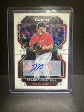 2020 Prizm Draft Baseball White Sparkle /50 Brandon Birdsell Auto Chicago Cubs