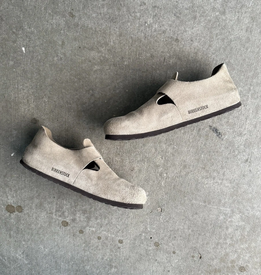 Zuecos Birkenstock London usados beige crema para hombre talla 42 (8,5) calce ceñido mulas Foto 2 de 4