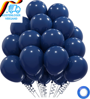 Luftballons Marineblau Dunkelblau, 31 StüCk Blaue Luftballons Latex Luftballons