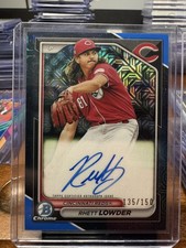 Rhett Lowder 2024 Bowman Chrome Mega Box Blue Auto /150 Reds Rookie 🔥  