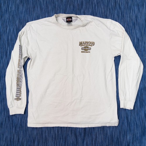 Y2K Harley Davidson Herren Langarm Hemd Gr. XL Sturgis Deadwood South Dakota