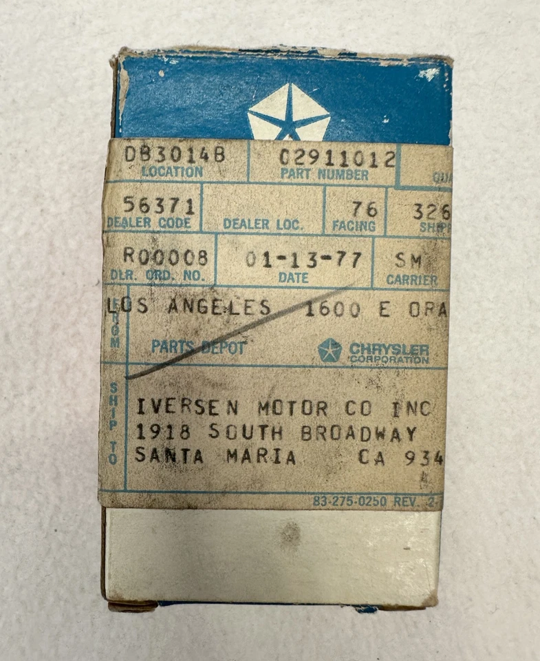 Interruptor de soplador de calefacción D100 W200 Power Wagon 1969-71 Dodge Truck nuevo de stock Foto 2 de 4