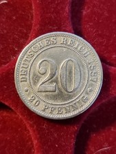 20 Pfennig 1887 A Sehr Schön