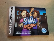 The Sims Bustin' Out Nintendo Game Boy Advance Instruction Manual Booklet