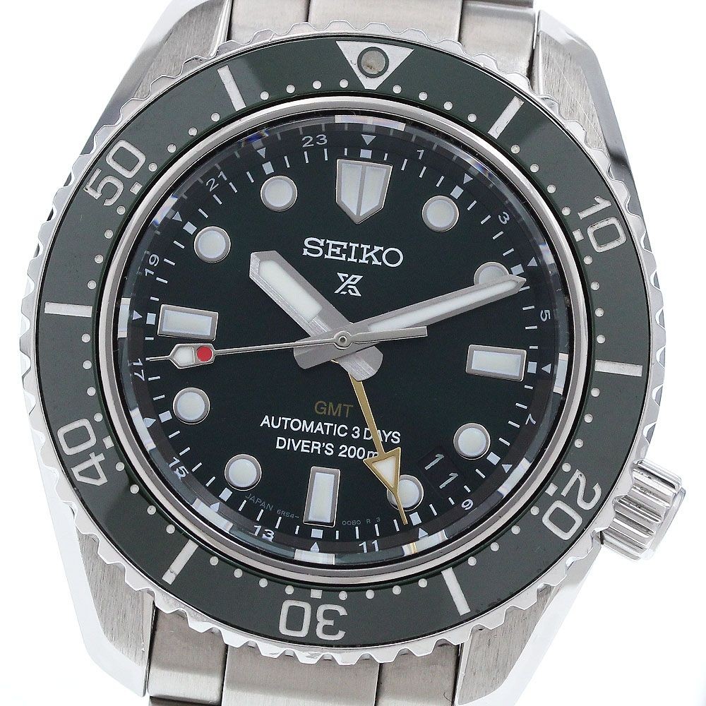 Seiko Prospex 1968 GMT Diver's Watch SBEJ009 6R54 Automatic Green Dial Used