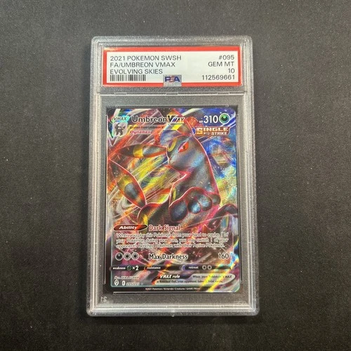 2021 Pokemon SWSH Evolving Skies Umbreon VMAX Card 95/203 PSA 10