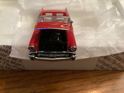 Red 1957 Chevy Bel Air Convertible 1:43 scale Franklin Mint