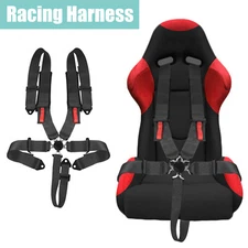 5 Point Safety Seat Belt Cam-Lock Polyester Racing Harness Shoulder Straps UTV
