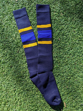 Baseball Socks, Navy with Gold and Royal stripes, TCK Size LARGE 9-12 