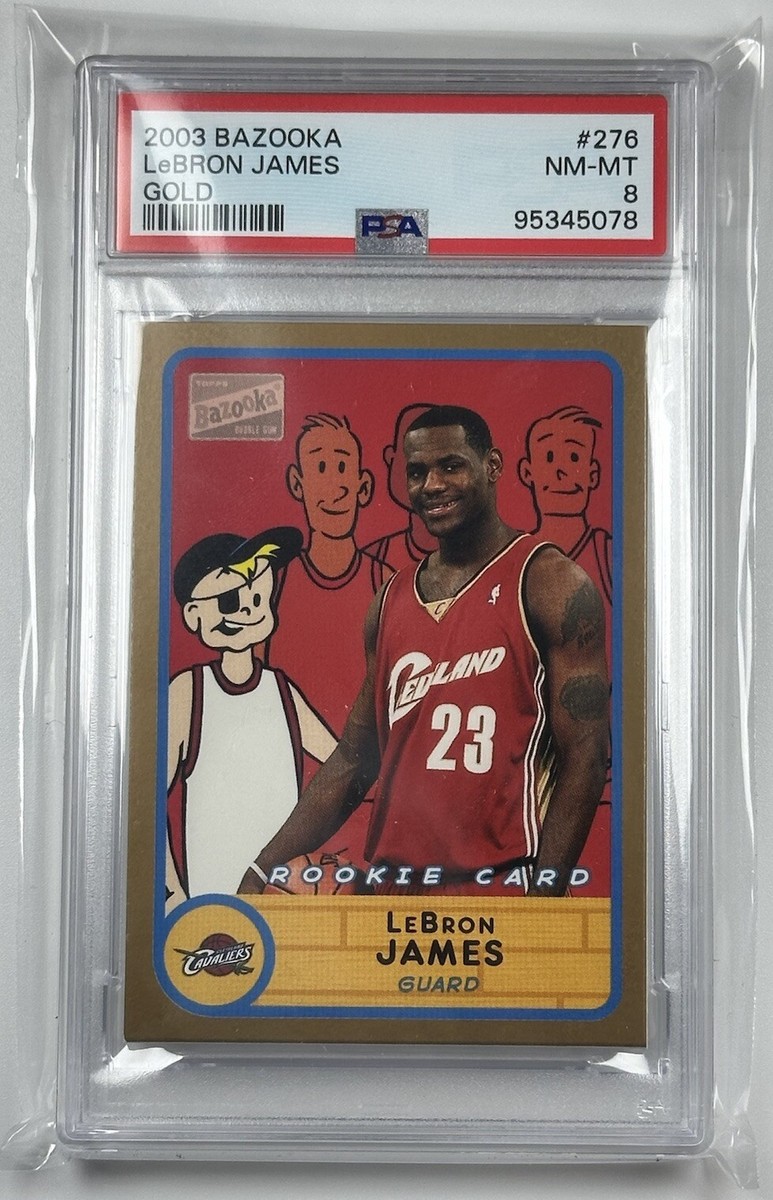 2003 Bazooka Lebron James #276 Rare Gold Variation Rookie Card PSA 