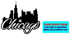Chicago skyline 069 Vinyl decal sticker Graphic Die Cut Car Truck Window 6"