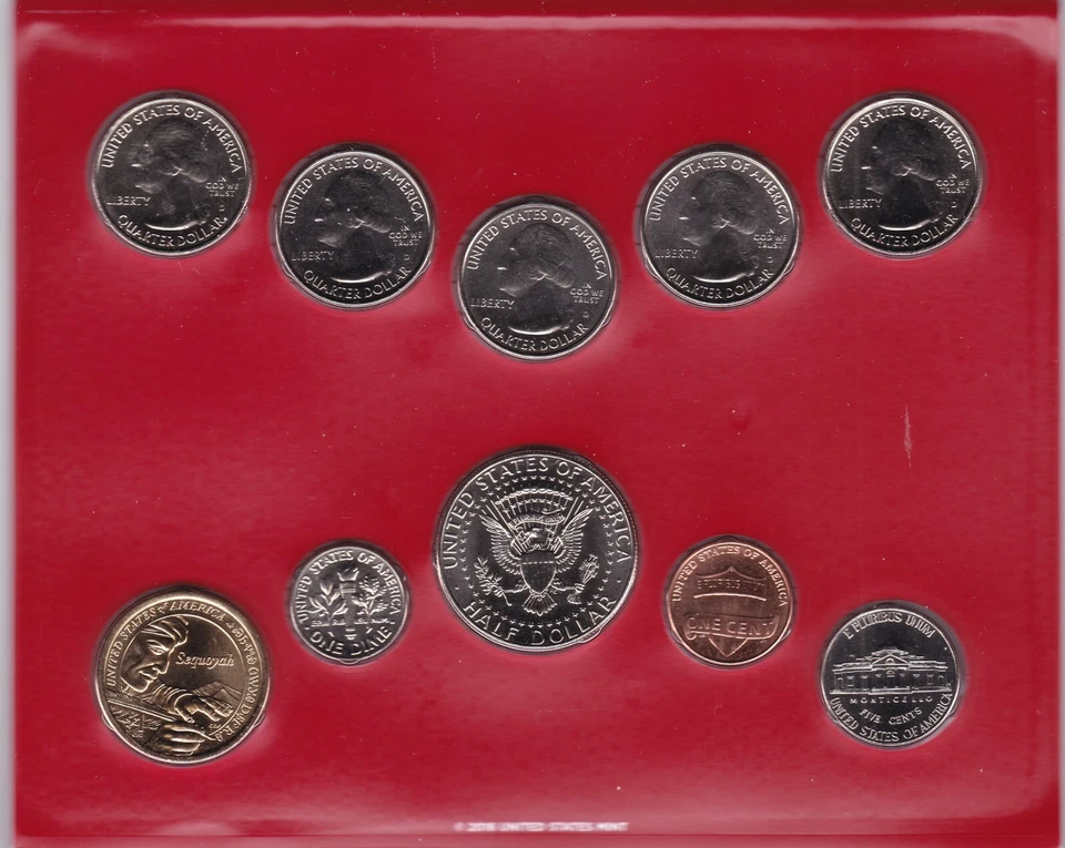 2017 P & D US Mint Set Uncirculated 20 Coins OGP Original Mint Packaging - Image 3 of 3