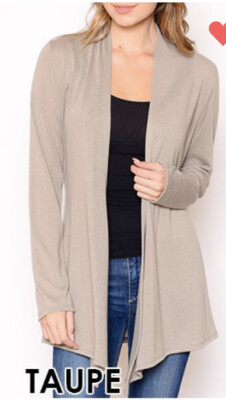 CHRIS & CAROL 9029 Essential Knit Waterfall Cardigan Long Sleeve Regular & PLUS 