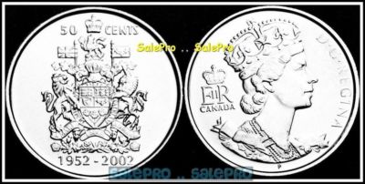 CANADA 2002 ROYAL CROWN JUBILEE 1/2 HALF DOLLAR QUEEN ELIZABETH 50 CENT COIN