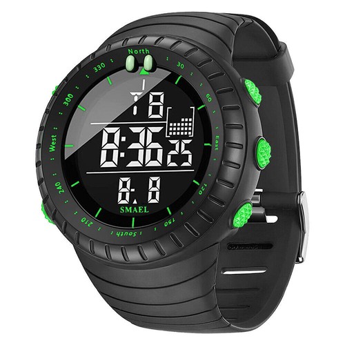 SMAEL Mode Herrenuhr Digital Sportuhren LED Alarm Militär Armbanduhr Jungen - Bild 25 von 27