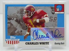 CHARLES WHITE 2005 TOPPS ALL AMERICAN AUTOGRAPH AUTO! USC TROJANS! 