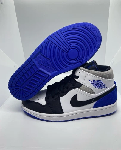 Nike Air Jordan 1 Mid SE Royal Black Toe Size 9M / 10.5W (852542-102)