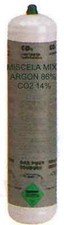 BOMBOLA GAS MISCELA MIX  (ARGON-CO2) 1Lit NON RICARICABILE X FILO CONTINUO