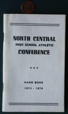 1973-74 North Central Indiana High School basketball football schedule booklet--