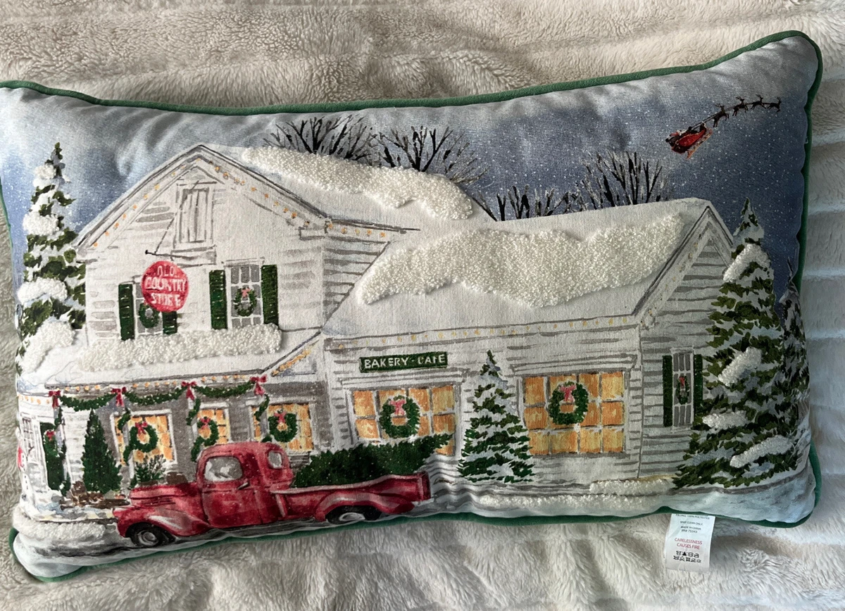 Lighted top christmas pillow