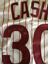 Phillies Dave Cash signed Jersey WCOA 