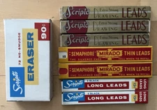 Lot of Scripto Mirado Eversharp Mechanical Pencil Lead Eraser AS IS