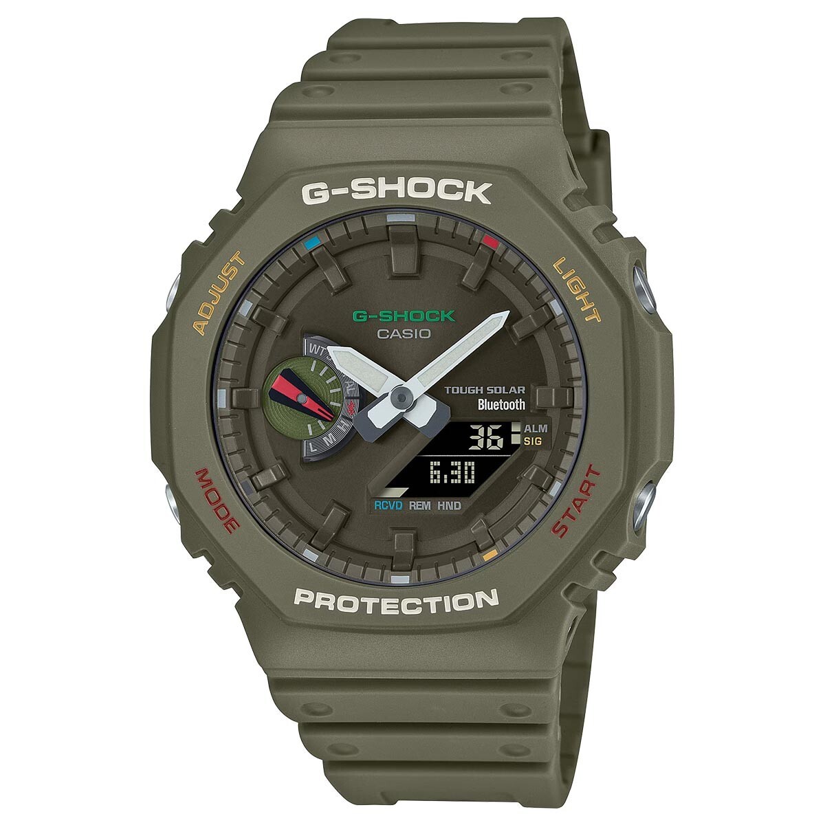 G-SHOCK GA-2100  GA-B2100カシオークカスタムパーツ美品！ G-SHOCK GA2100 カシオーク カスタム メタルベゼル ラバーベルト